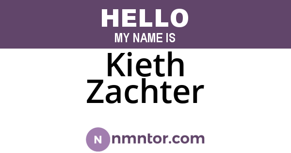Kieth Zachter
