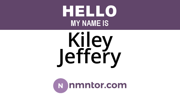 Kiley Jeffery