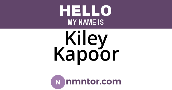 Kiley Kapoor