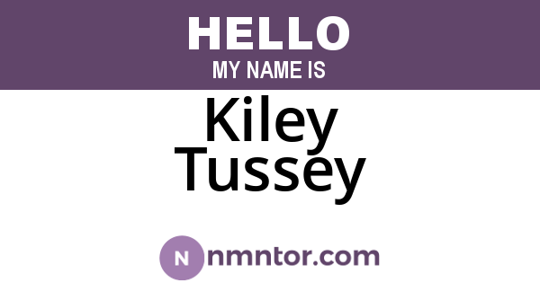 Kiley Tussey