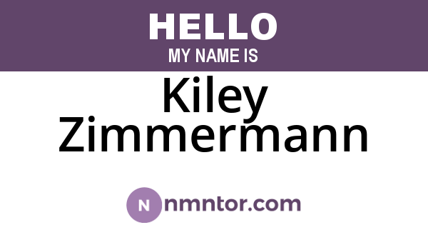 Kiley Zimmermann