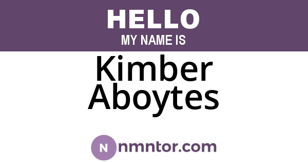 Kimber Aboytes
