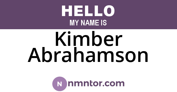 Kimber Abrahamson