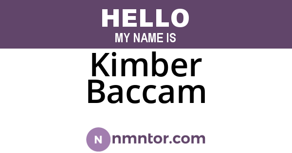 Kimber Baccam