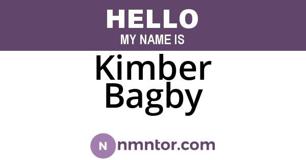 Kimber Bagby
