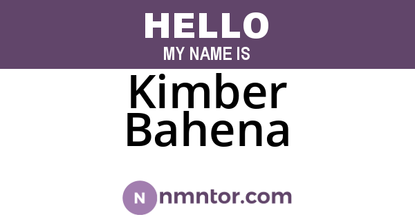 Kimber Bahena