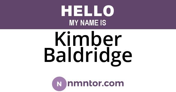 Kimber Baldridge