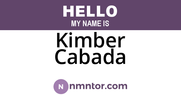 Kimber Cabada