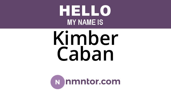 Kimber Caban
