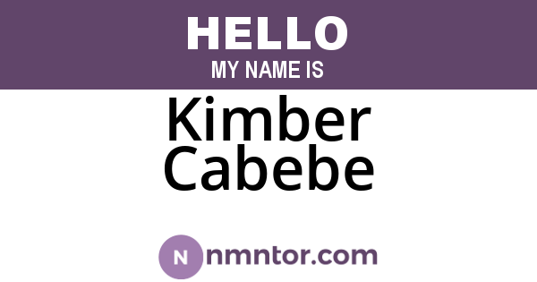 Kimber Cabebe
