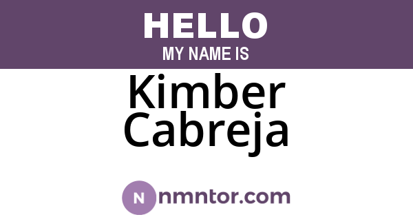 Kimber Cabreja