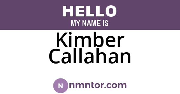 Kimber Callahan