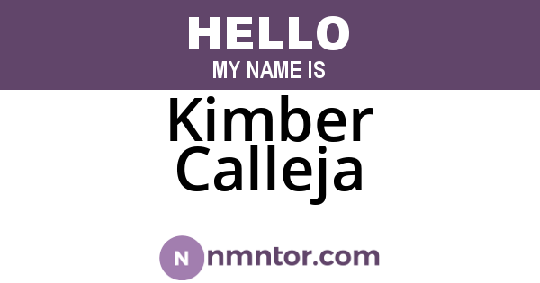 Kimber Calleja