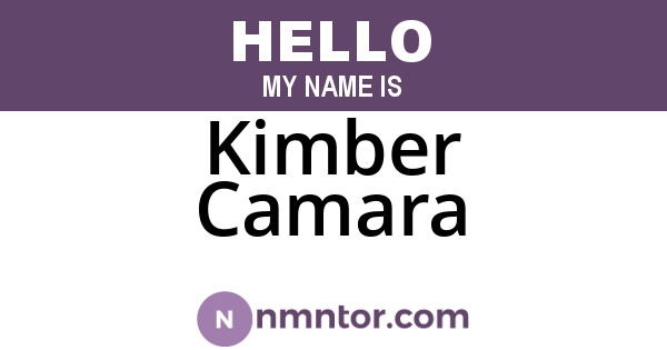 Kimber Camara