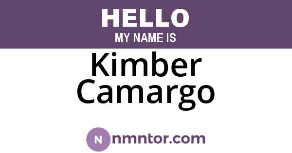 Kimber Camargo