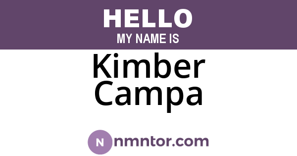 Kimber Campa
