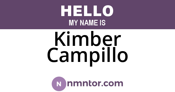 Kimber Campillo