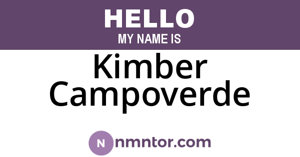 Kimber Campoverde