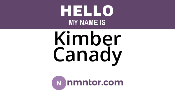 Kimber Canady