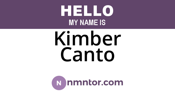Kimber Canto