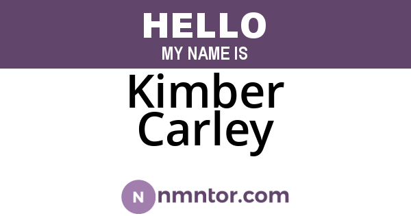 Kimber Carley