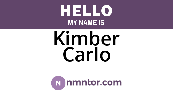 Kimber Carlo