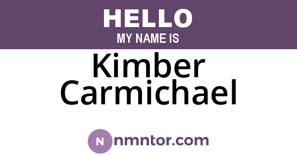 Kimber Carmichael
