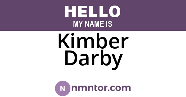 Kimber Darby