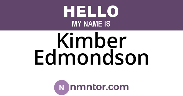 Kimber Edmondson