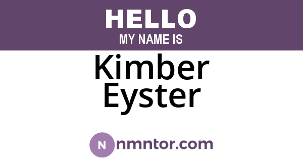 Kimber Eyster