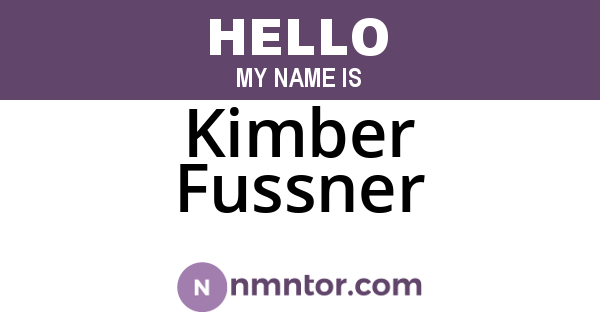Kimber Fussner