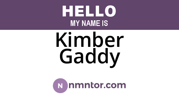 Kimber Gaddy