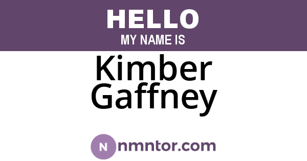 Kimber Gaffney