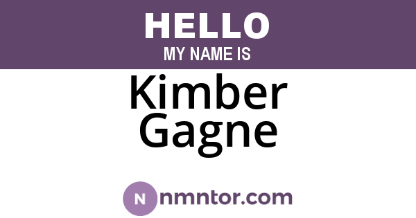 Kimber Gagne