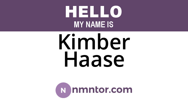 Kimber Haase