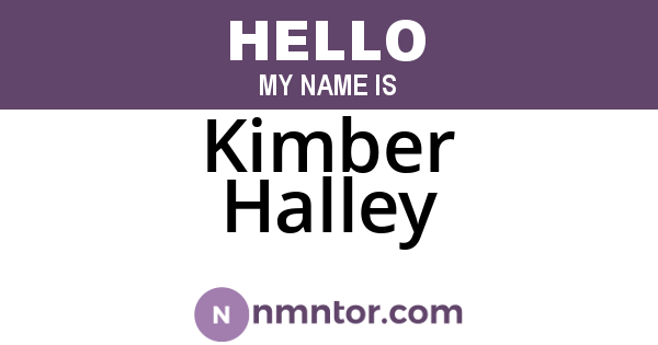 Kimber Halley