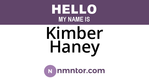 Kimber Haney