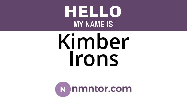 Kimber Irons