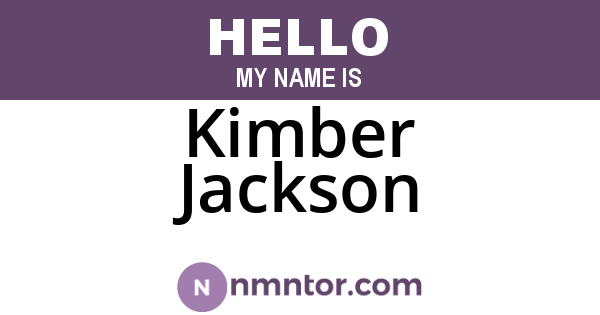 Kimber Jackson