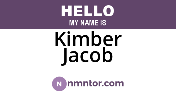 Kimber Jacob