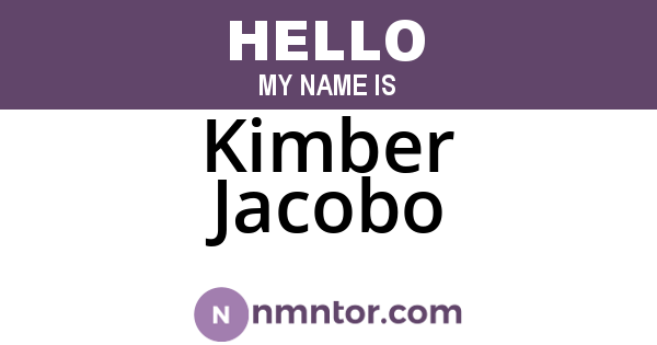 Kimber Jacobo