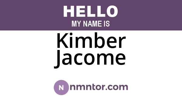 Kimber Jacome
