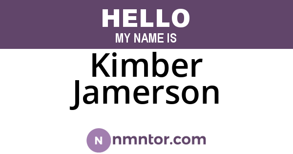 Kimber Jamerson