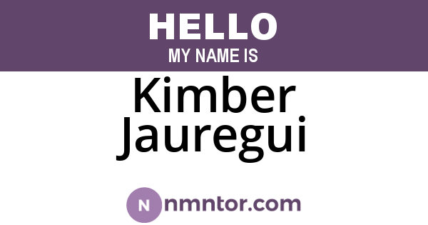 Kimber Jauregui