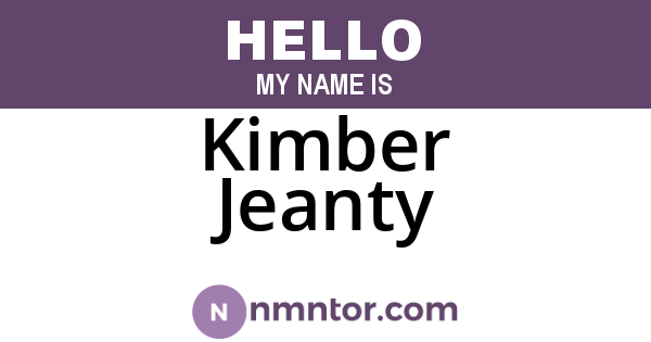 Kimber Jeanty