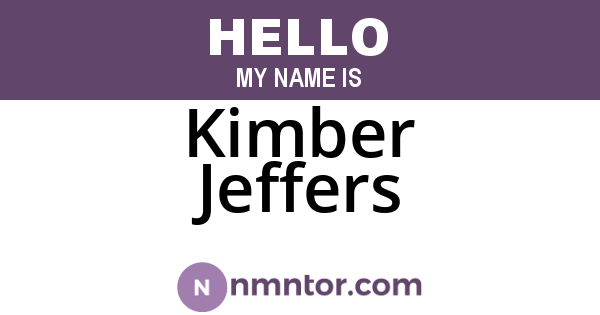 Kimber Jeffers