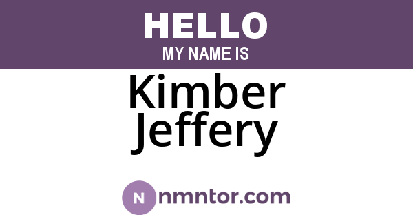 Kimber Jeffery