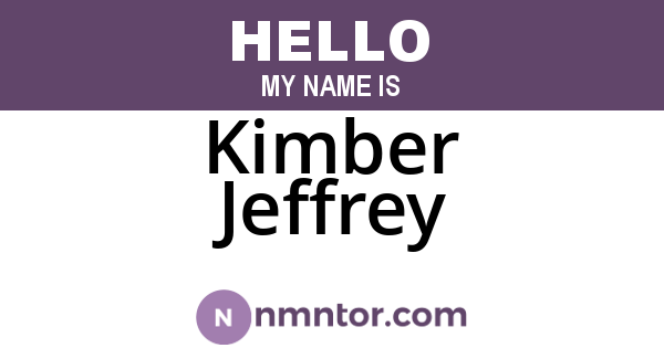 Kimber Jeffrey