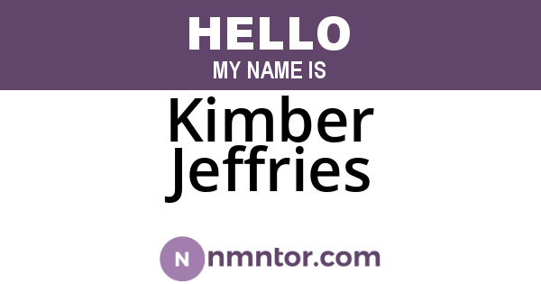 Kimber Jeffries