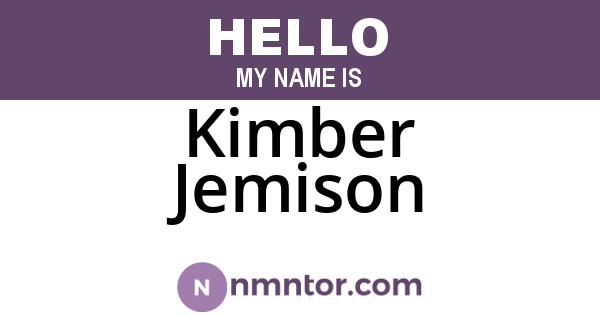 Kimber Jemison